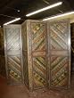 Antique Solid Wood Hand Painted Screen 4 Panels
