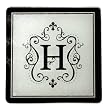 Monogram Elegant Glass Trivet - H