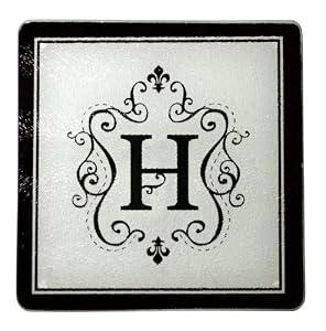 Monogram Glass Trivet H