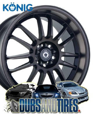 Konig Runaway Shadow Black - 17 X 7 Inch Wheel