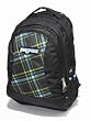 JanSport Rucksack Essence, Black/Calypso Blue Dark Side Plaid, 31 Liter, TPZ5