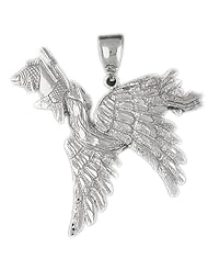 Clevereves 14K White Gold Pendant Bird Themed 12.8 - Gram(s)