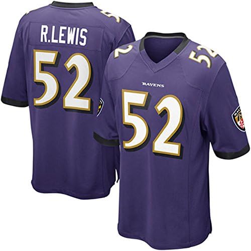 JADFRGH Baltimore City Football Ravens Ray lewis#52 Adult Popular Jersey (Purple, XXXL)
