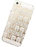 Clear Plastic Case Cover for Iphone 5 5s 5c Henna Lotus Floral Elephant Hindu Ganesh (For iPhone 5 5S)
