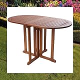 Balkontisch Klapptisch ovaler Tisch Gartentisch Holztisch BALTIMORE Eukalyptusholz FSC