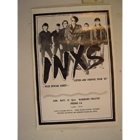 Inxs 1985 Fresno CA Tour Poster Band Shot