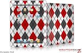 iPad Skin - Argyle Red and Gray - fits Apple iPad by WraptorSkinz