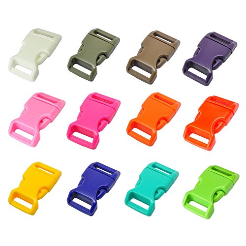 Lihao 60 pcs 12 colors 5/8" plastic quick side release buckl…