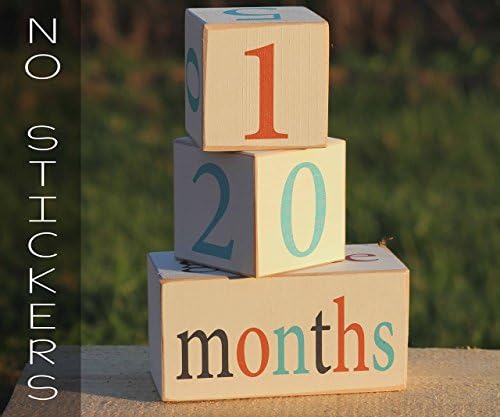 Photography prop for baby. Baby Age Blocks, NO STICKERS! Pregnancy Announcement