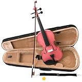 Crescent 1/2 Pink Maple Wood Acoustic Violin with Case, Rosin, and Bow