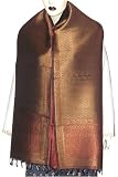 Handmade Silk Stole Scarves Jacquard Pattern Rectangular 72  x 22 