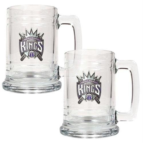 NBA Sacramento Kings Two Piece 15-Ounce Glass Tankard Set - Primary Logo