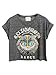 Choies Women's Cotton Cheshire Cat Pattern Short Sleeve Round Neck Loose Crop Top