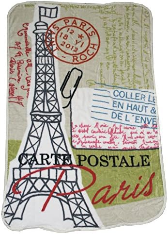 Mink Deluxe - Paris Eiffel Tower LightWeight Throw Blanket 63" x 39"