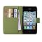 Chelsea Compact Leather Wallet for iPhone 4G/4S-Hot Green