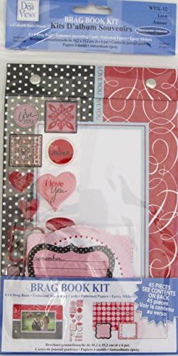 Brag Book Scrapbook 45 Piece Kit - 4" x 6" - Love