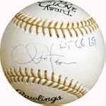 Joe Pepitone "65, 66, 69" Autographed Gold Glove Baseball - Autographed MLB Gloves
