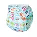 Alva Baby One Size Washable Reusable Cloth Diaper (Blue Owl) Two Inserts N15