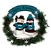 San Jose Sharks 22 Snowman Christmas Wreath - NHL Hockey
