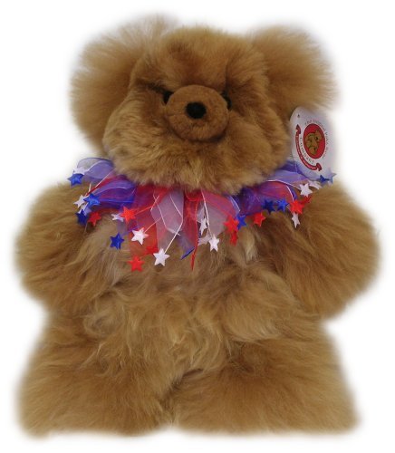 Alpaca Bear. Genuine Dark Colored Alpaca Teddy Bear With Patriotic Collar. 14 Inches high. 51K%2BJ9xnTpL Alpaca Bear. Genuine Dark Colored Alpaca Teddy Bear With Patriotic Collar. 14 Inches high.