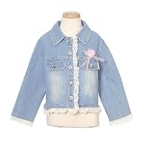 Lipstik Boutique Blue Lace Trim Denim Jean Jacket Coat Girls 2T-10