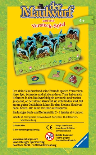 Ravensburger 23244 - Maulwurf Versteckspiel Mitbringspiel