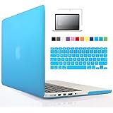 iBenzer&reg; - 3 in 1 Multi colors Soft-Touch Plastic Hard Case Cover & Keyboard Cover & screen protector for Macbook Pro 13'' with retina display, Sky Blue MMP13R-SBL+2