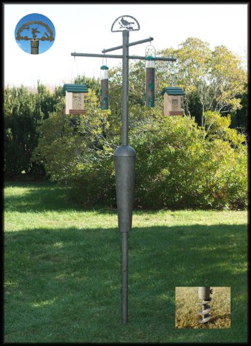 Childrens Toyshop  Outdoor Living : Squirrel Stopper Bird Feeder Hanger Goldstone