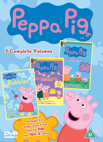 Childrens Toyshop   : Peppa Pig Triple (Piggy in the Middle, My Birthday Party, Bubbles)
