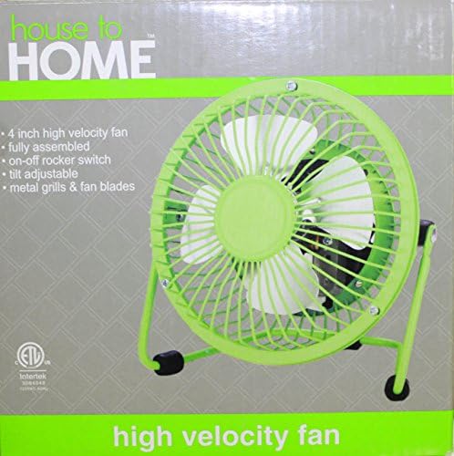 4 inch High Velocity Electric Desk Fan (Green)
