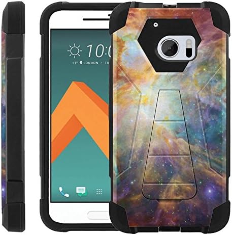 [Poka Dots Bow] HTC 10 Case [Advance] Dual Layer [Shockproof] Rugged [Hybrid Armor] Hard Drop Protection Built-in Kickstand for [HTC 10]