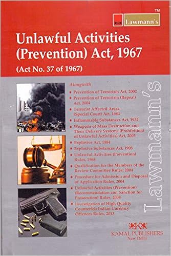 Book Unlawful Activities (Prevention) Act 1967 (Lawmann's ) 2017 Edition