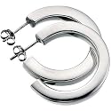 Silver Chunky Hoop Earrings