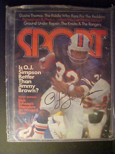 O. J. Simpson Buffalo Bills Autographed December 1974 Sport Magazine