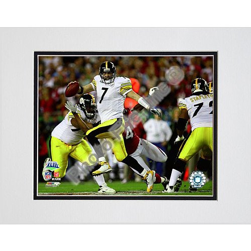 Photo File Pittsburgh Steelers Ben Roethlisberger Super Bowl XLIII Champion Matted Photo