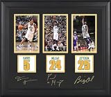 Devin Harris, Al Jefferson, and Paul Millsap Framed 4x6 Photgraphs | Details: Utah Jazz, with Facsimile Signatures and Jersey Number Replica Miniatures