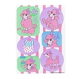 Pink Poodle in Paris Sticker Sheet (4) Party Supplies