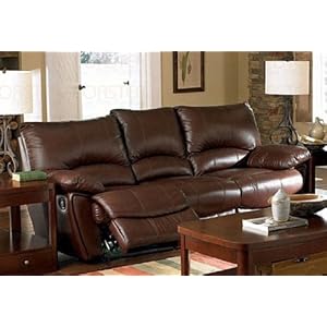 Recliner Sofa Couch in Brown Leather Match