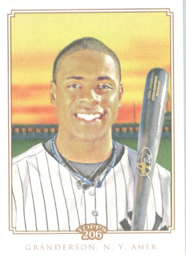 2010 Topps T-206 Baseball Card # 144 Curtis Granderson - New York Yankees - MLB Trading Card in Screw Down Case!