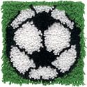 Latch Hook Kit 8"X8"-Soccer Ba