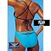 ARIZONA Badeanzug Rückenfrei Tattoo-Print am Gesäß Schwimmanzug türkis
