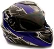 Adult Full Face Helmet Motorcycle Blue (X-Large)