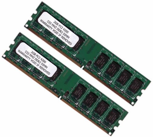 Komputerbay 4GB 2x 2GB DDR2 PC2 4200 533Mhz 240 Pin DIMM 4 GB KIT
