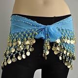 51K%2BrbjlB5L. SL160  Belly Dance Skirt With Gold Coins (Great Gift Idea)
