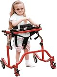 Drive Medical Luminator Gait Trainer with Posterior or Anterior Option, Red, Pediatric