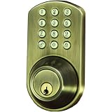 MORNING INDUSTRY INC HF-01AQ TOUCHPAD ELECTRONIC DEAD BOLT (ANTIQUE BRASS)-MIYHF01AQ