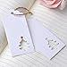 Outus 100 Pieces Kraft Paper Gift Tags Hollow Christmas Tree Design with 66 Feet Twines for Wedding Favor Christmas (White)