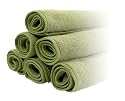 Microfiber Towel, Face Washcloth, Olive Green (Pack of 20)