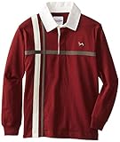 Kitestrings Big Boys' Cotton Jersey Long Sleeve Rugby, Hart Red, 10
