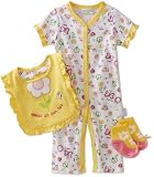 Vitamins Baby Baby-Girls Sweet As Can Bee 3-Piece Coverall Set, White, 9 Months Vitamins Baby Baby-Girls Sweet As Can Bee 3-Piece Coverall Set, White, 9 Months